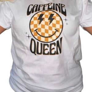 Handmade💋 Womans iced coffee tee shirt “caffeine queen”